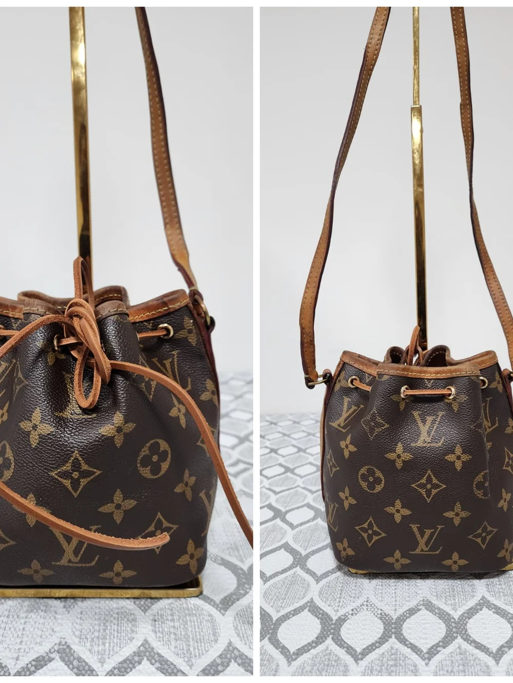 Louis Vuitton Brown Monogram Noé Mini Drawstring Crossbody